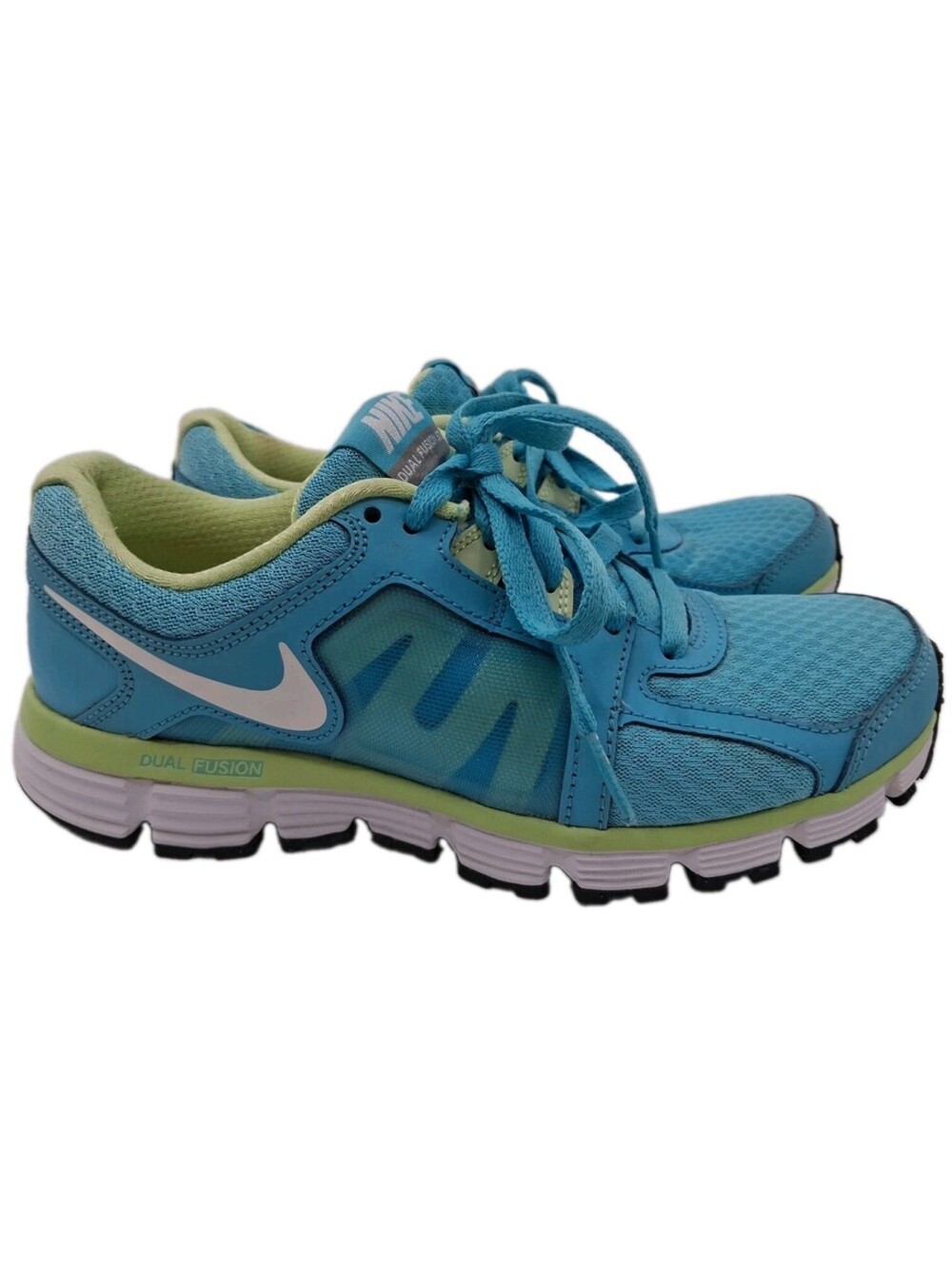 Nike Dual Fusion ST2 Shoes Womens 7 Blue Running Athletic Training Sneakers
